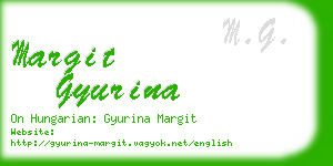 margit gyurina business card